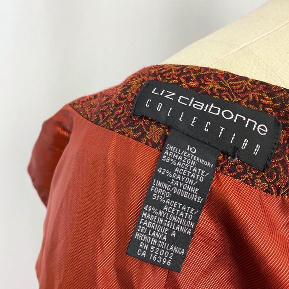 Vintage 90s ornate brocade vampire academic gothic button-up vest waistcoat - Picture 3 of 7